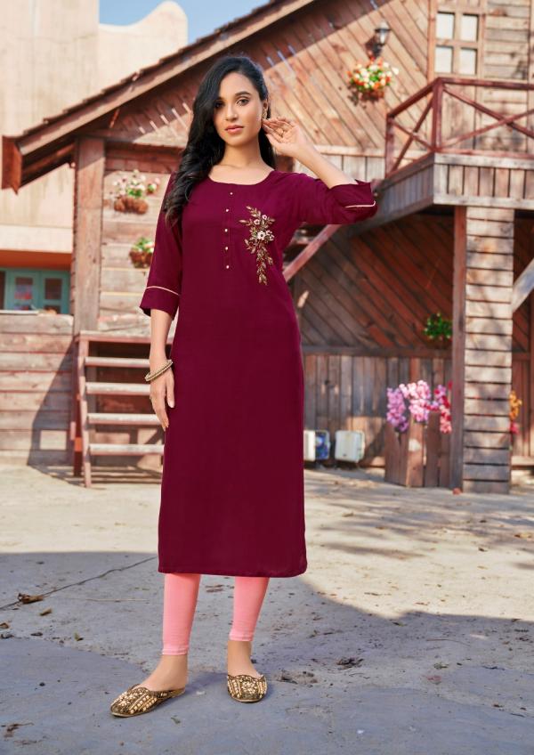 Parra Vesture Vol 4 Rayon Khatli Work Designer Kurti Collection